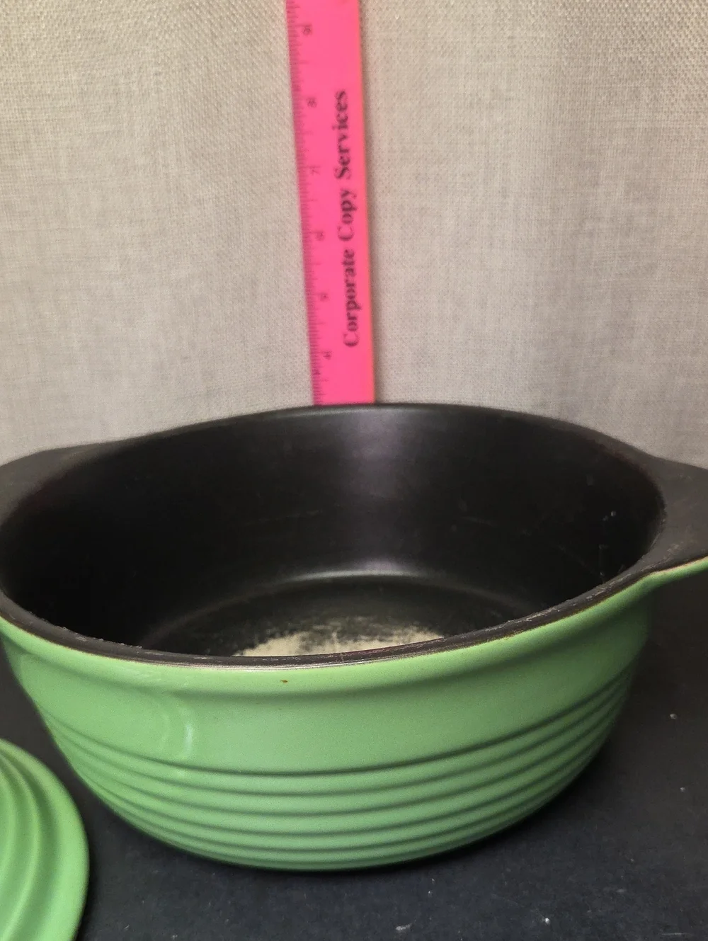 Pinnacle Green Round Ceramic Non-Stick Covered Dutch Oven  Pot w/ Lid